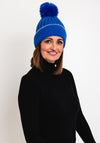 Serafina Collection Stitching Detail Bauble Hat, Royal Blue