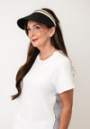 Serafina Woven Sun Visor, Black