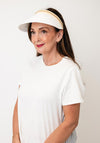 Serafina Woven Sun Visor, White