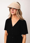 Serafina Collection Pearl Woven Sun Visor, Nude