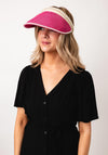 Serafina Collection Pearl Woven Sun Visor, Pink