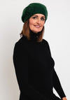 Serafina Collection Floral Beret, Green
