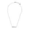 Jewellery Bar Collection Horizontal Bar Pendant Necklace, Silver
