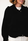 Serafina Collection Concealed Zip-Up Jacket, Black