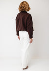 Serafina Collection Concealed Zip-Up Jacket, Brown