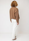 Serafina Collection Concealed Zip-Up Jacket, Beige
