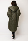 Serafina Collection One Size Embossed Hooded Coat, Green
