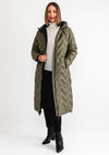 Normann Technical Down Padded Long Coat, Green