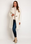 Natalia Collection One Size Teddy Coat, White