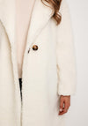 Natalia Collection One Size Teddy Coat, White