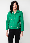 Serafina Collection Double Breasted Short Jacket, Green