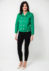 Serafina Collection Double Breasted Short Jacket, Green