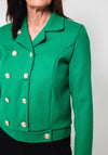 Serafina Collection Double Breasted Short Jacket, Green