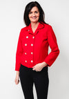 Serafina Collection Double Breasted Short Jacket, Red