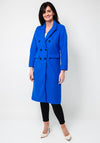 Serafina Collection Double Breasted Classic Coat, Royal Blue