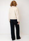 Serafina Collection Textured Button Up Jacket, Cream