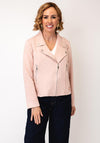 Serafina Collection Faux Suede Biker Jacket, Pink