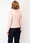 Serafina Collection Faux Suede Biker Jacket, Pink