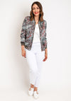 Serafina Collection Printed Bomber Jacket, Blue