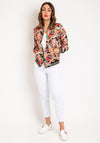 Serafina Collection Paisley Print Bomber Jacket, Black Multi