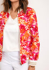 Serafina Collection Floral Bomber Jacket, Coral
