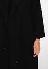 Serafina Collection One Size Drawstring Trench Coat, Black