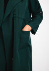 Serafina Collection One Size Drawstring Trench Coat, Green