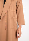 Serafina Collection One Size Drawstring Trench Coat, Taupe