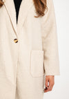 Serafina Collection One Size Sherpa Style Jacket, Cream