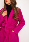 Serafina Collection One Size Long Sherpa Jacket, Cerise