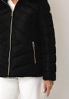 Serafina Collection Faux Fur Hood Puffer Coat, Black