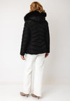 Serafina Collection Faux Fur Hood Puffer Coat, Black