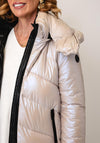 Serafina Collection Hooded Puffer Coat, Pearlescent