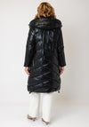 Serafina Collection Hooded Puffer Coat, Black