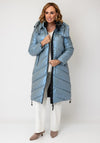 Serafina Collection Hooded Puffer Coat, Iridescent Blue
