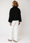 Serafina Collection High Neckline Zip-Up Jacket, Black