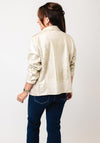 Serafina Collection Metallic Biker Jacket, Gold