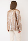 Serafina Sequin and Rhinestone Detail Trim Jacket, Bronze