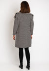 Serafina Collection Waterfall Geo Print Knit Jacket, Black & Beige