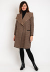 Serafina Collection Waterfall Geo Print Knit Jacket, Camel