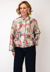 Serafina Collection Jacquard Bomber Jacket, Multi