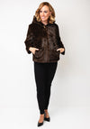 Serafina Collection Faux Fur Hooded Coat, Brown