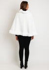 Serafina Collection One Size Sequin Poncho, White