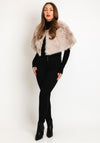 Serafina Collection One Size Faux Fur Shawl, Beige