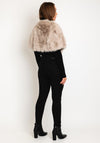 Serafina Collection One Size Faux Fur Shawl, Beige