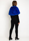 Serafina Collection One Size Faux Fur Shawl, Blue