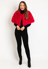 Serafina Collection One Size Faux Fur Shawl, Fuchsia