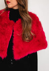 Serafina Collection One Size Faux Fur Shawl, Fuchsia