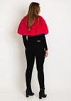 Serafina Collection One Size Faux Fur Shawl, Fuchsia