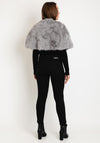 Serafina Collection One Size Faux Fur Shawl, Grey
